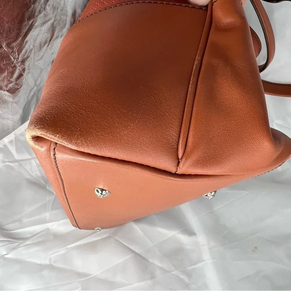 Escada sport leather bag with patent pouch